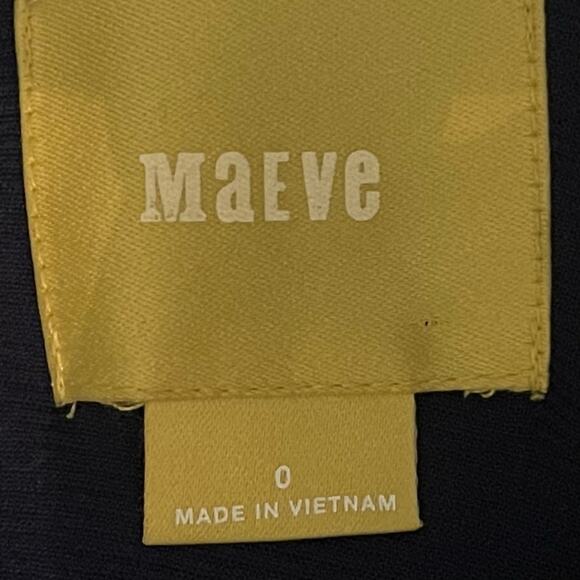 Anthropologie Maeve Navy Vacation Cruise Coastal Grandma Maxi Dress NWOT Size 0 - Picture 6 of 9